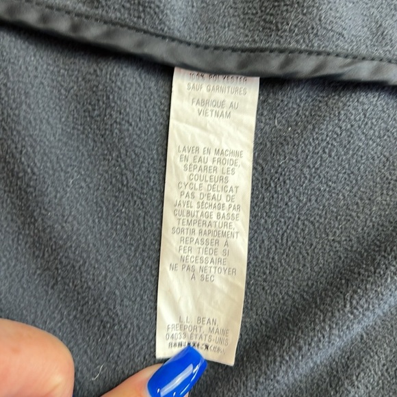 L.L. Bean hooded Fleece lined jacket size XXL navy - Picture 7 of 13